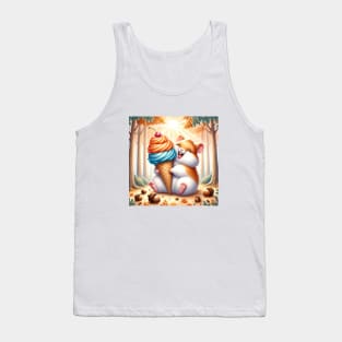 Fluffy Hamster Eating Ice Cream Tank Top